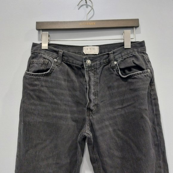 Free People Maggie Mid Rise Straight Leg Jeans Black - Picture 3 of 8